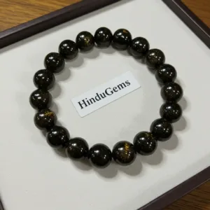 Golden Obsidian Healing Bracelet – Natural Crystal for Protection & Strength